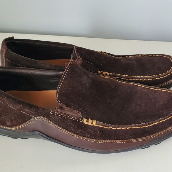 Cole Haan Brown Suede and Leather Loafers Sz 11.5